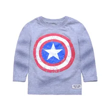 Children’s Clothing Amer*Ca*tal European and American Style Full Sleeve T-shirts Fall Kids Boys Tops Handsome Cartoon Soft Tees