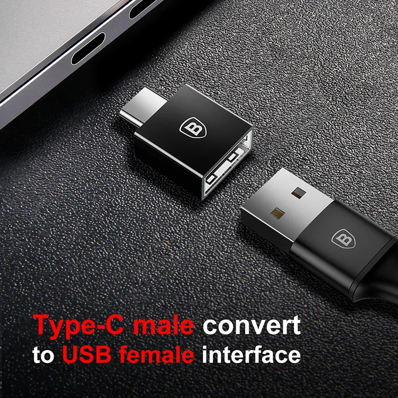 Переходник Baseus Type C папа USB мама для Samsung Galaxy S9 S8 Plus Note 8 OTG адаптер one plus 5t nokia