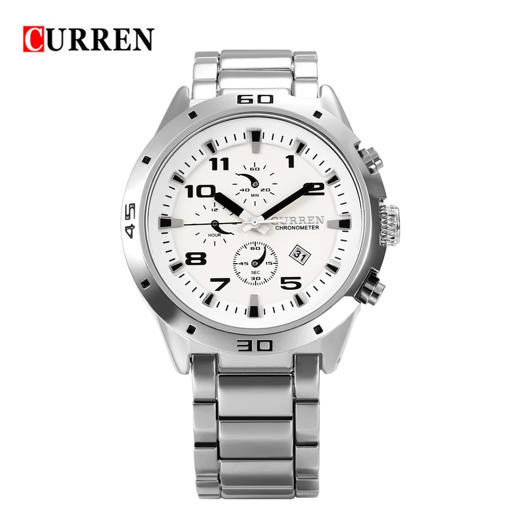 

2017 Curren 8021 Quartz Watch Hours Men's Clock Fashion Stainless Steel Sports Watches Men Casual Wristwatch Relogio Masculino