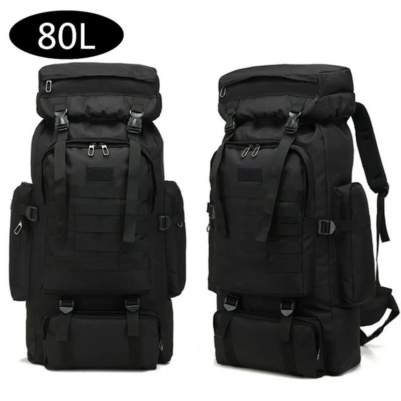 

Outdoor Tactical Bag Backpack Mountaineering Bags Sports Backapcks Hiking Camping Sport Bag Double Shoulder Package Rucksack 80L