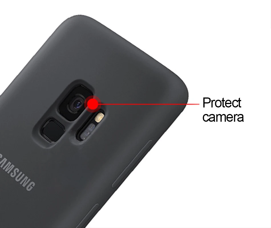 4S9 S 9 Plus Case Cover Samsung Silicone 100% Original Back 360 Luxury Sport Cut Camera Protective Anti-Fingerprint G9650