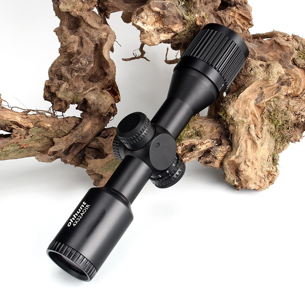 ohhunt 4X32 AOIR Compact Hunting Tactical Wide Angle Riflescopes Mil Dot Illuminated Reticle Turrets Reset Optics Rifle Scope (5)
