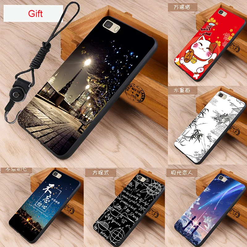 

Case for Huawei p8 lite Case Silicone Cover for Huawei p8 lite Case Cover bag Skin Wolf Fish Skull p8 lite Fundas 100% BiNFUL
