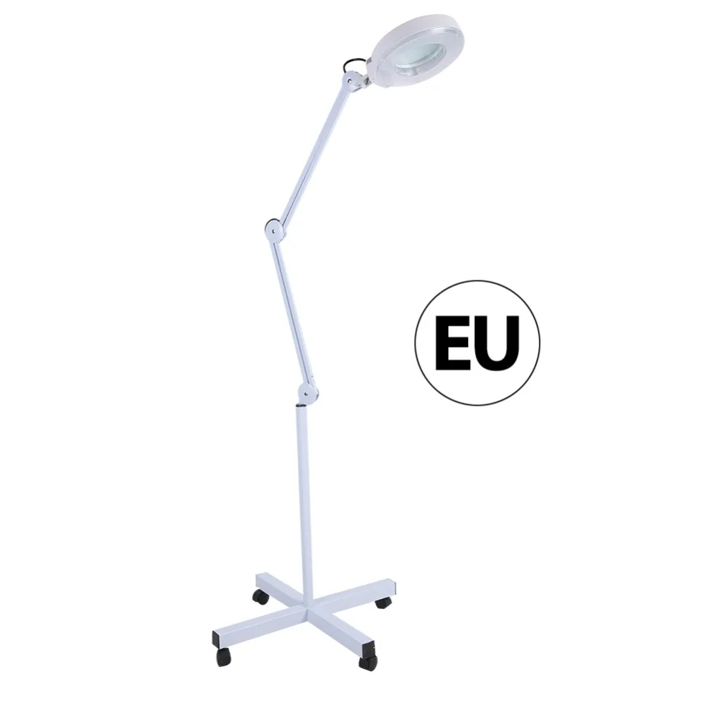 220 240V Stand Beauty Cosmetic Makeup 5x Magnifying Lighted Magnifier