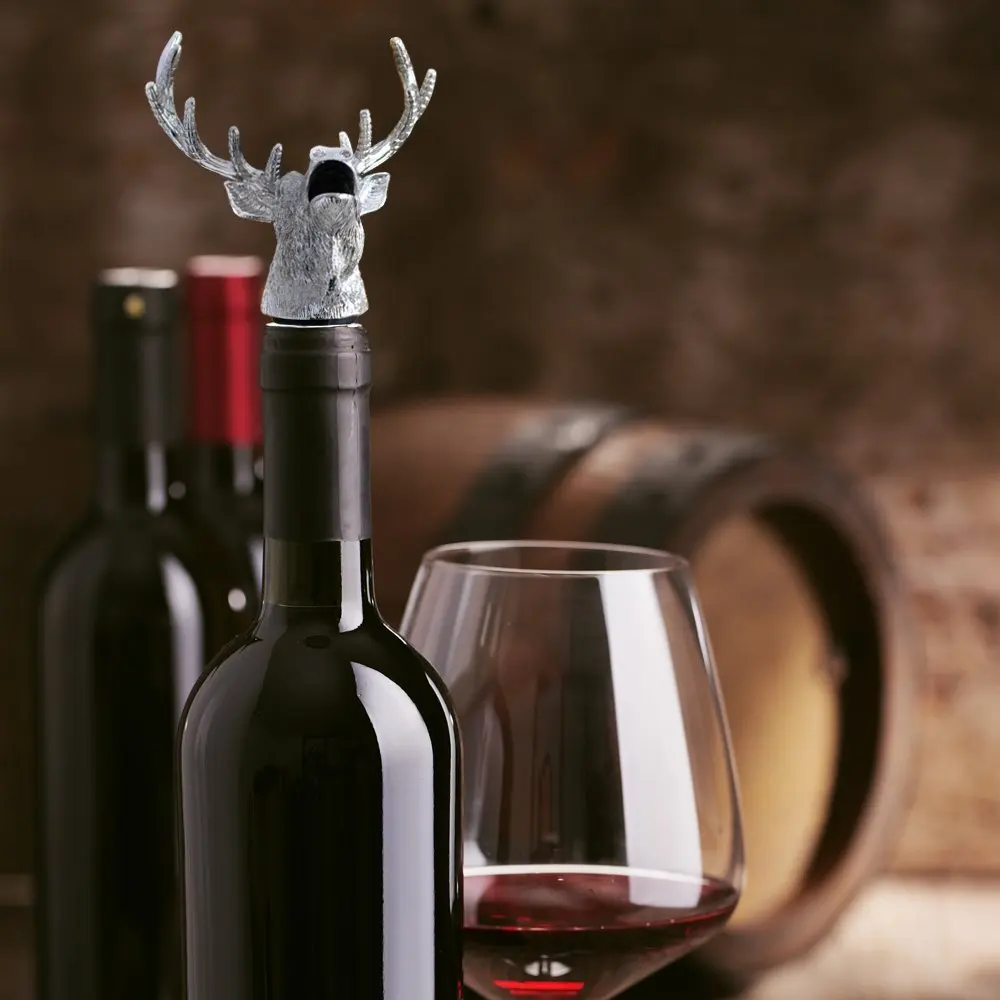 1 шт. цинковый сплав голова оленя бутылки вина pourer аксессуар Фиксаторы вино Аэратор Барная посуда Инструменты