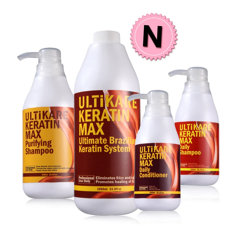 

Brazilian Keratin Treatment 5% Keratin+Purifying Shampoo+DAILY SHAMPOO AND CONDITIONER Smoothing System+HAIR IRON Free Shipping