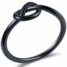 Обручальное кольцо из нержавеющей стали с узлом в виде любви, классическое простое обручение обет