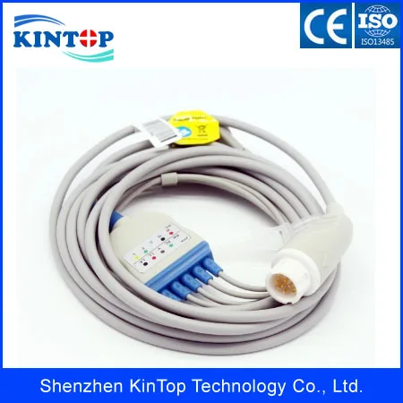2 шт./лот совместимый новый для philips/HP 12Pin MP20/30/VM6 монитор пациента ECG кабель один