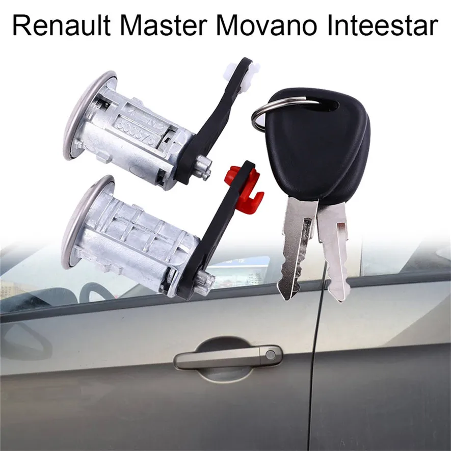 

For Renault Master Movano Inteestar 1998-2010 New Door Lock Barrel Set LH RH 2 Keys Practical Durable and High Quality l0411