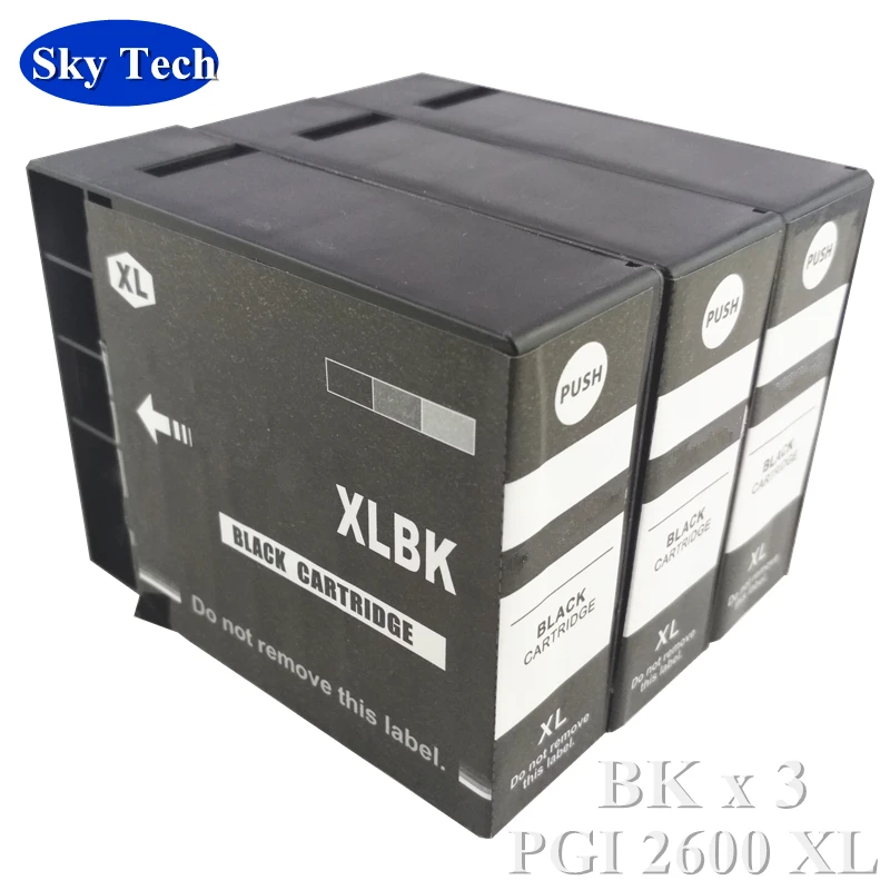 BKx3 пигмент совместимый картридж костюм для PGI2600, PGI-2600XL Костюм для Canon MAXIFY IB4060 MB5060 MB5360 и т. д