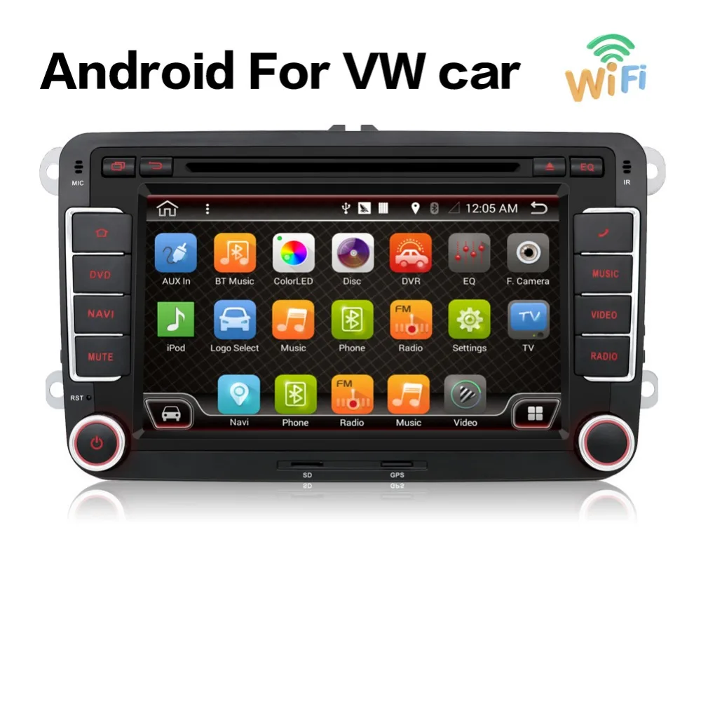 android 6 0 car dvd vw gps navigation Wifi Bluetooth Radio autoradio 2 din for Volkswagen