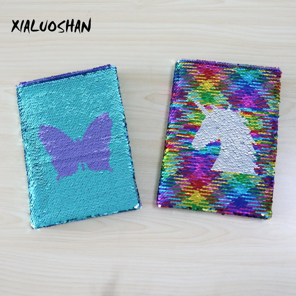 Double-sided Sequins Notebook Unicorn & Butterfly Cover Hardcover Notebook Daily Note Creative Stationery Student Supplies Double-sided Sequins Notebook Unicorn & Butterfly Cover Hardcover Notebook Daily Note Creative Stationery Student Supplies
