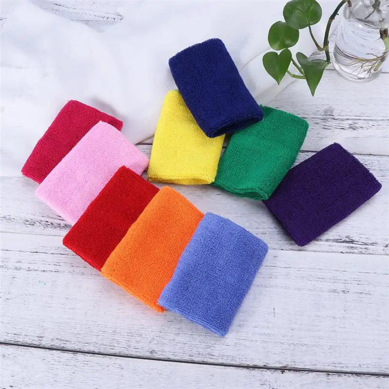 Colorful Wrist Sweatbands Athletic Cotton Terry Cloth Wristbands for