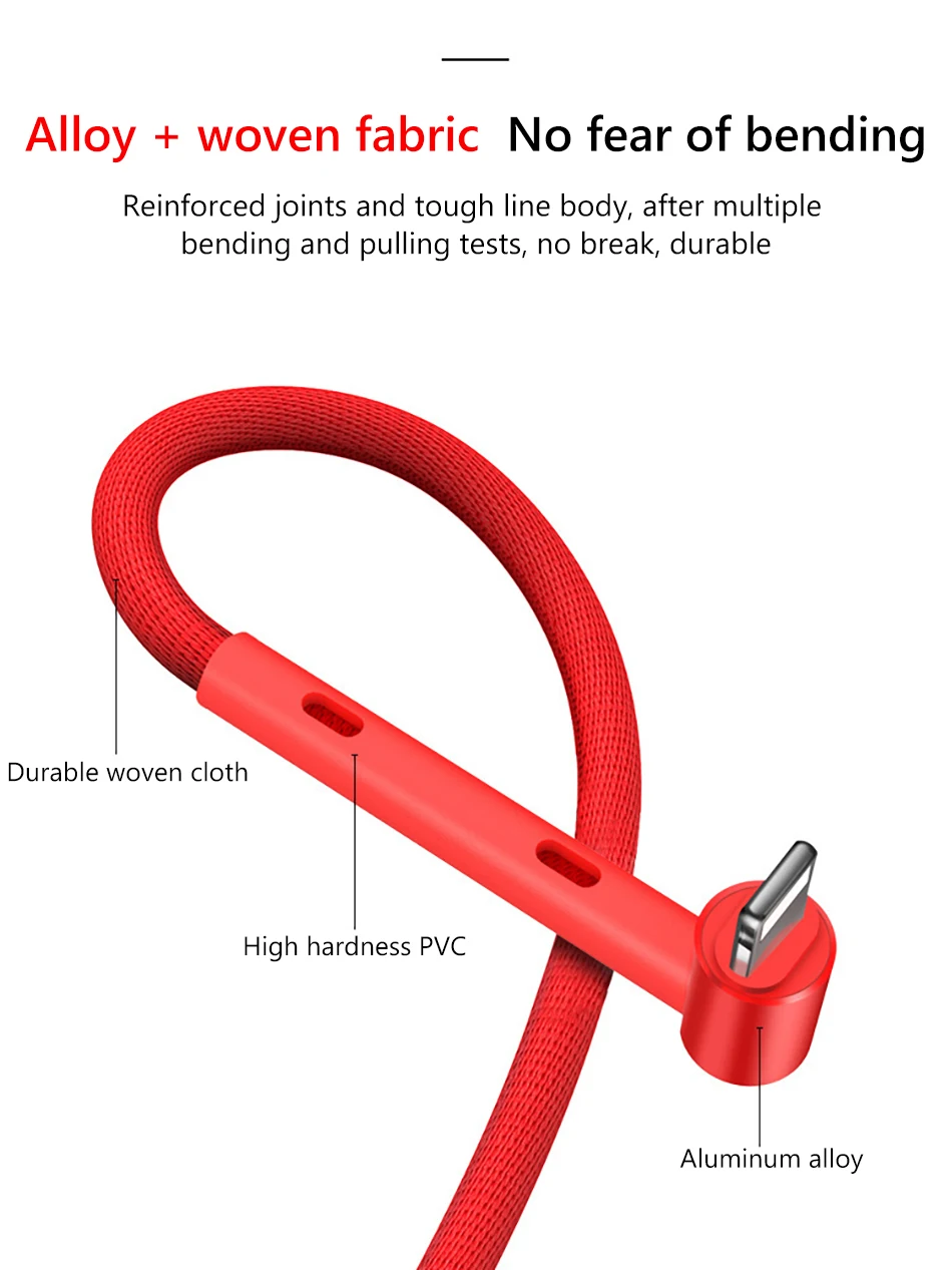 NOHON 2 in 1Phone Stand Holder Charging Cable For iPhone X 7 6 8 Plus Fast Charge Date Cord For iPad Mini Lighting Charger Line (3)