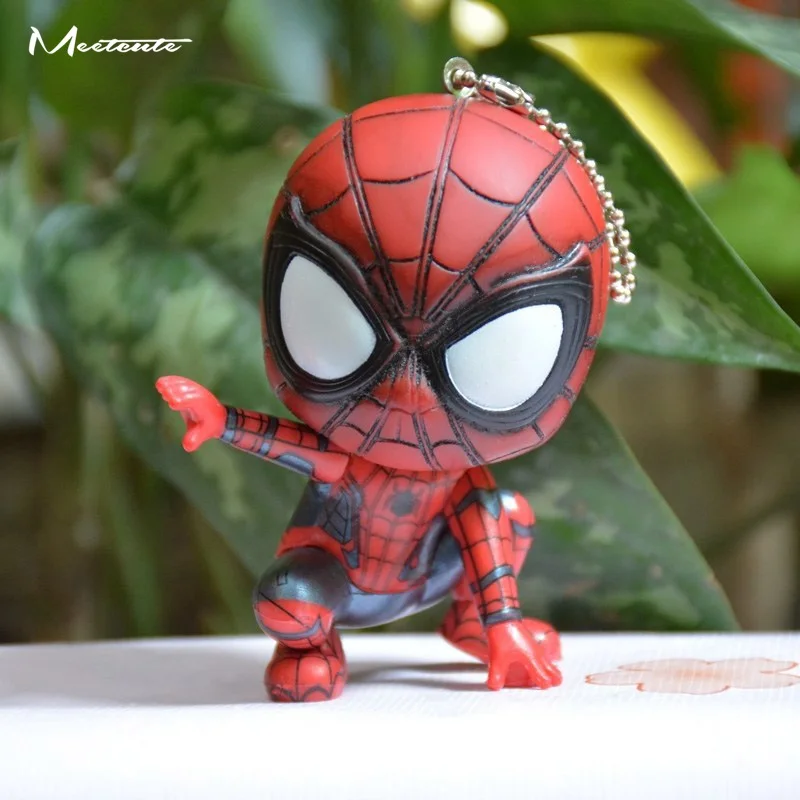 

Meetcute 7.5cm Movie Spider Man Keychain Hero Homecoming Car Key Ring Pendant Spiderman Keychains Toys Women Men Jewelry Trinket