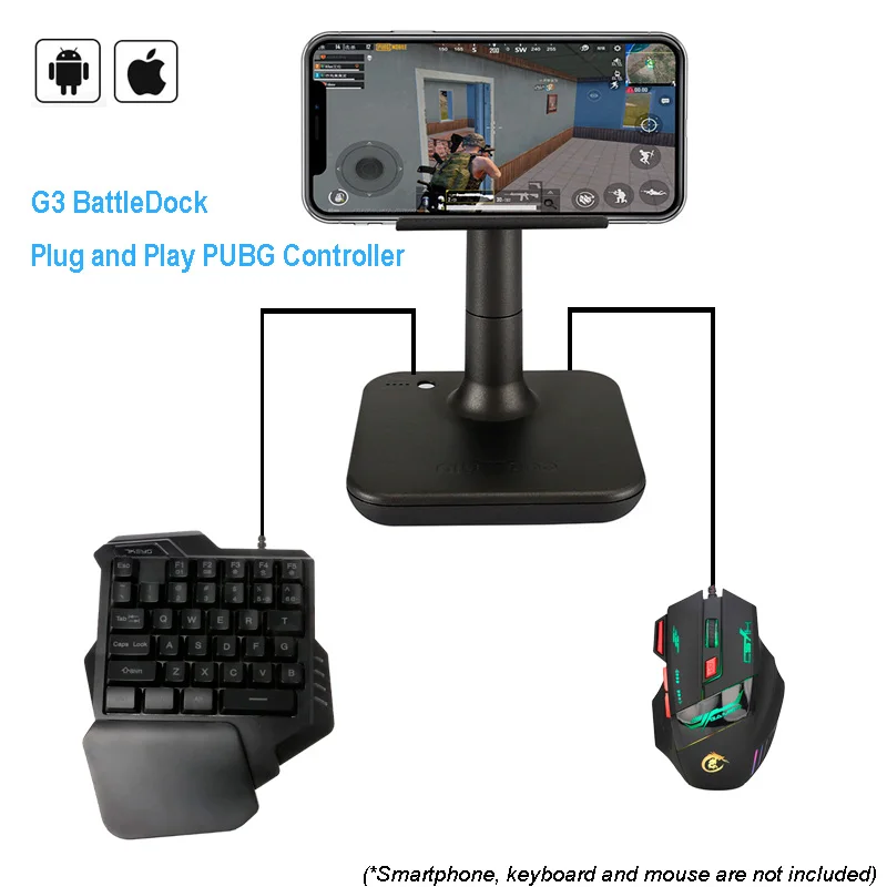 PUBG denetleyici tak ve çalıştır klavye fare dönüştürücü mobil denetleyici  yüksekliği ayarlanabilir Bluetooth Gamepad IOS android için|Oyun Kumandası|  - AliExpress