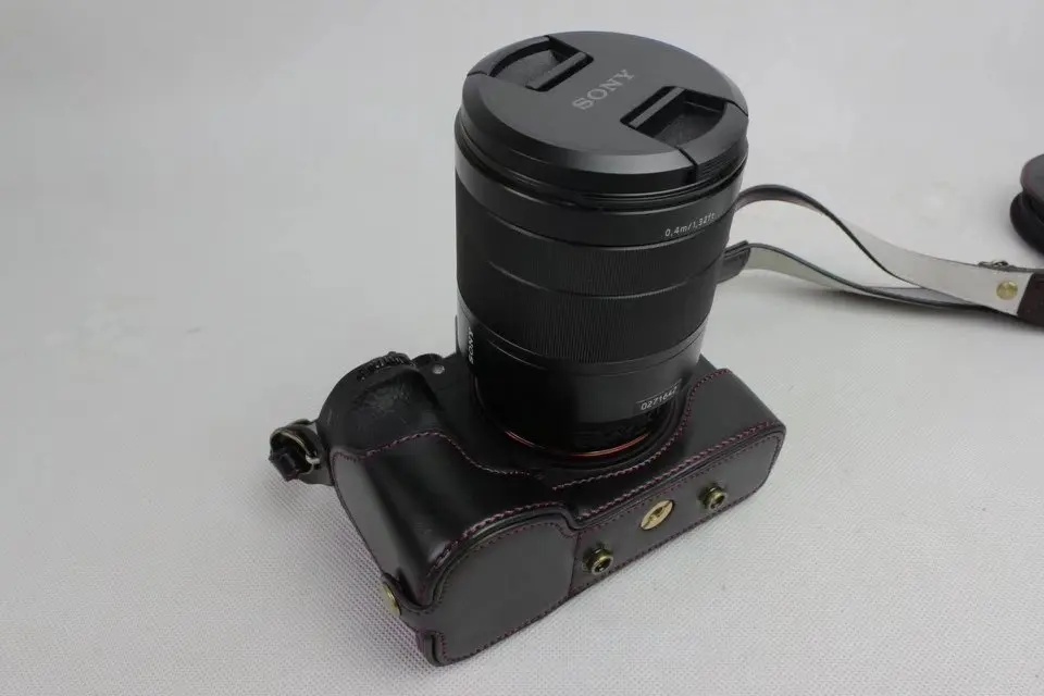 Роскошный кожаный Камера сумка-чехол для Sony ILCE-9 A9 Камера с Сумка для хранения дно Батарея открытие Дело
