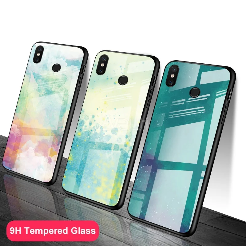 For Xiaomi Redmi 5 Plus 6 Pro S2 Note 4 4X 5 6 7 Pro Colorful Glass Cover Phone Case For Xiaomi mi 8 Lite 9 SE A1 A2 Lite Coque For Xiaomi Redmi 5 Plus 6 Pro S2 Note 4 4X 5 6 7 Pro Colorful Glass Cover Phone Case For Xiaomi mi 8 Lite 9 SE A1 A2 Lite Coque
