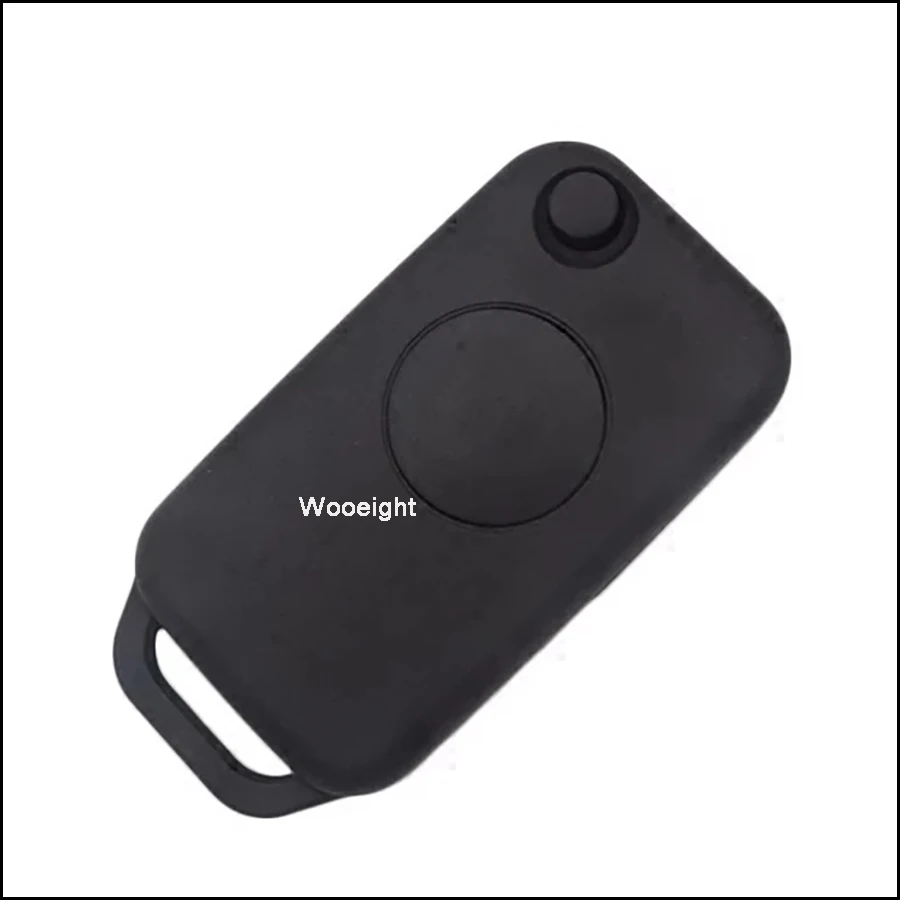 Wooeight New Replacement 1 Button Remote Flip Black Key Shell Case With Blade Fit For Mercedes Benz W168 W124 W202 (1)