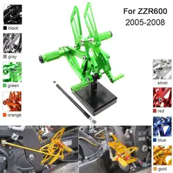 CNC Алюминий регулируемая коробка передач подножки для Kawasaki ZZR600 ZZR 600 2005 2006 2007 2008