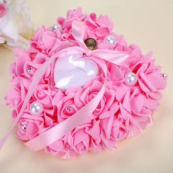 

Rose Wedding Favors Heart Shaped Design Gift Ring Box Wedding Decoration Hallowmas Party Supplies