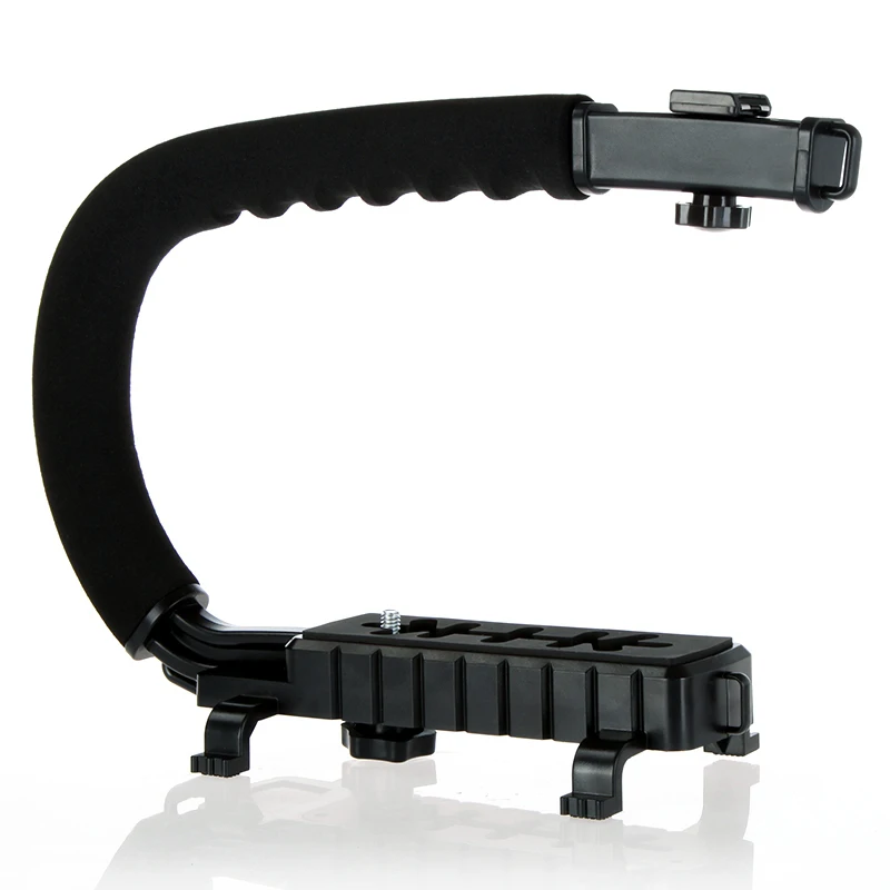 C Shape flash Bracket holder Video Handle Handheld Stabilizer Grip for