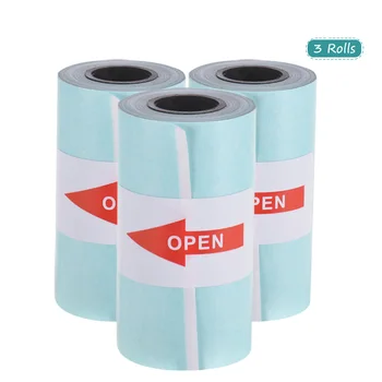 

Printable Sticker Paper Roll Direct Thermal Paper with Self-adhesive 57*30mm(2.17*1.18in) for PeriPage A6 Pocket Thermal Printer