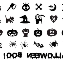 5 шт./лот, татуировка на Хэллоуин, наклейка с черепом-пауком, временная татуировка, наклейка для детей, Chrildren, вечерние, 7,5x15 см
