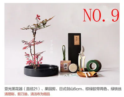 No9 Japanese ikebana Flower Arrangement floral tool sets for beginner florist kenzan set kit - Цвет: No9