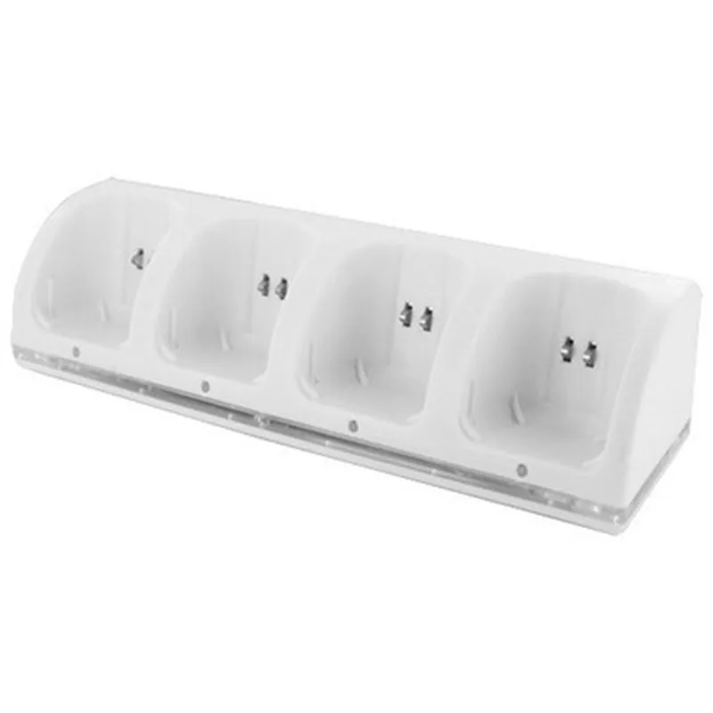 Preise Weiß 4 x Akku + Quad 4 Ladegerät Dock Station Kit für Wii Remote Joystick Controller für wii gamepad ladegerät