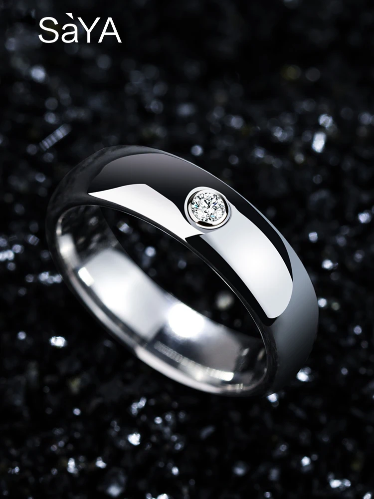 

Ring for Men, Classic 6mm Width Unisex Tungsten Engagement Rings, Dome Band Inlay, Free Shipping, Customized