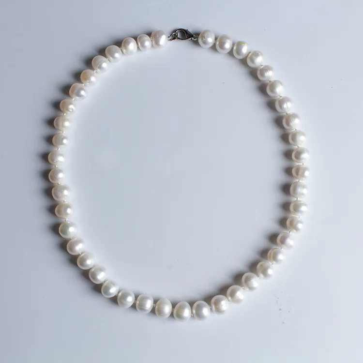 

JIUDUO REAL PEARL 10mm Pearl Size 100% Genuine Real Freshwater Cultured Long Pearl Necklace Fashion for Nice Lady Female Gift