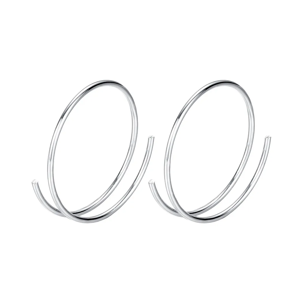 Серебряные женские серьги обручи массивные модные ювелирные изделия винтажные минималистичные геометрические Женские Висячие кольца большие серьги