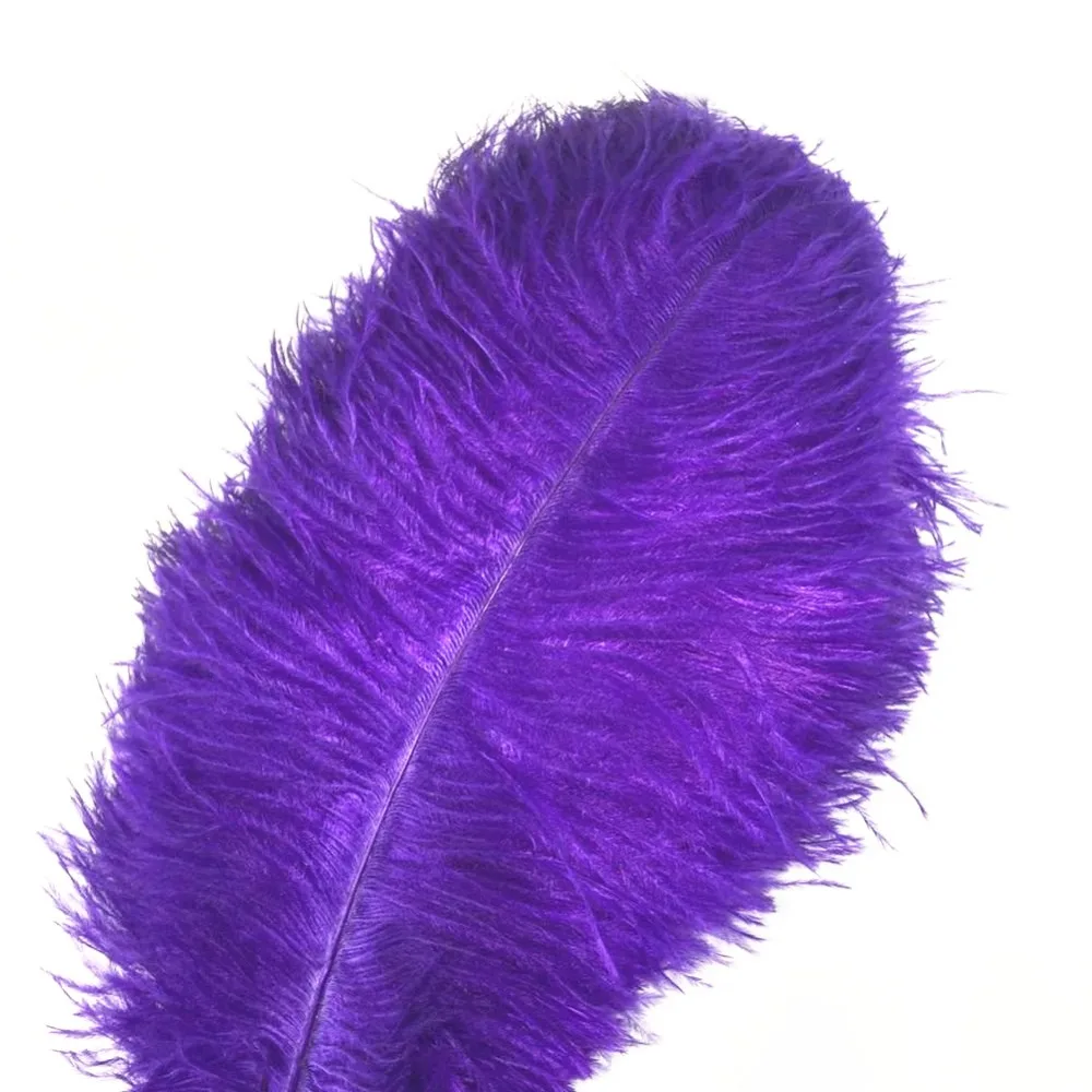Жесткий стержень, 10 шт./партия, натуральные пурпурные перья страуса 15-75 см, для рождественской вечеринки, свадебные украшения, ювелирные изделия, перья