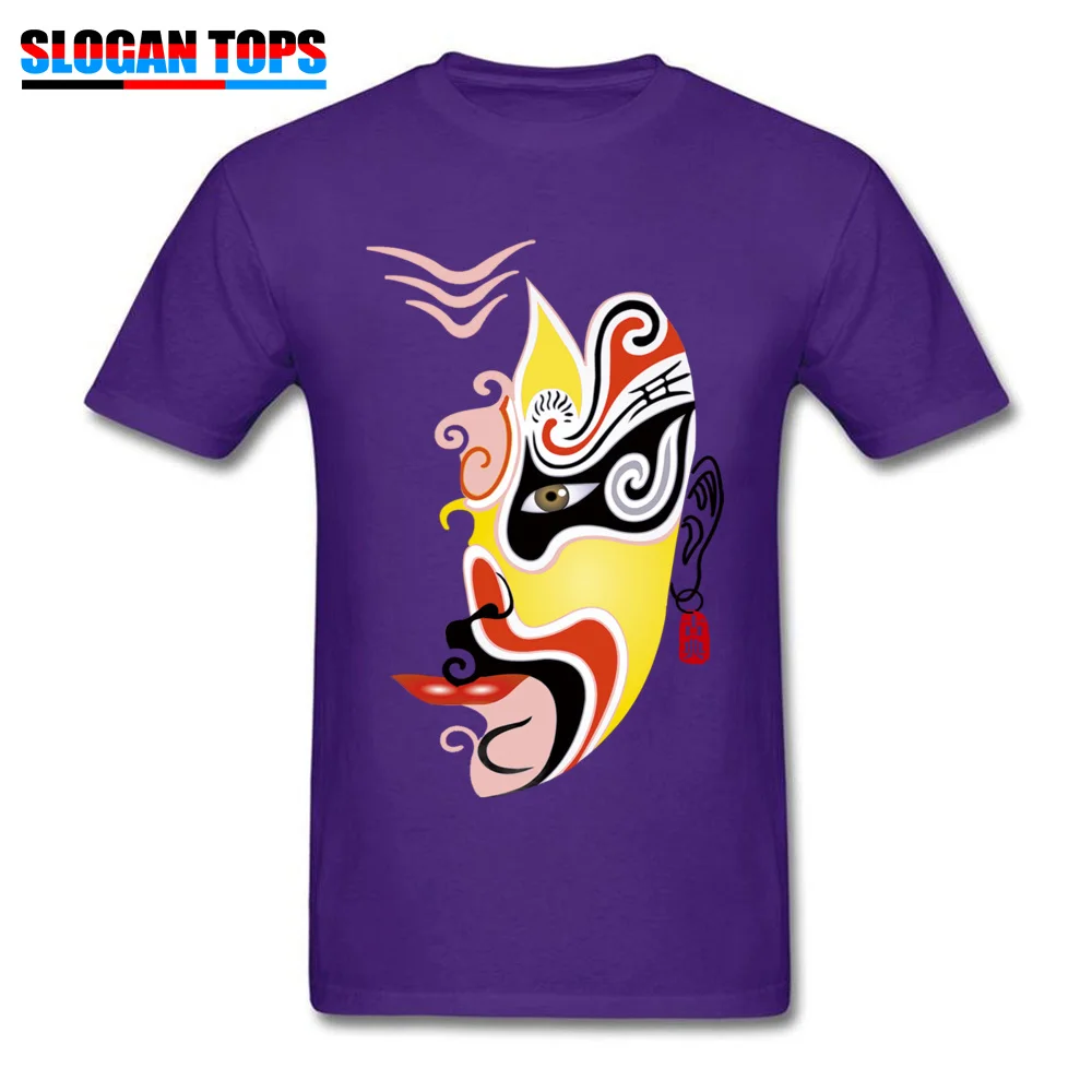opera chinese opera color 390471 Crewneck T-shirts ostern Day Personalized T Shirt Wholesale 100% Cotton Tee Shirts Mens opera chinese opera color 390471 purple