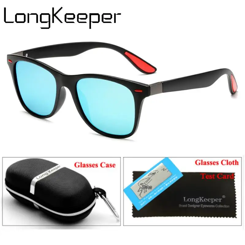 Fashion Brand Designer Polarized Sunglasses Men Women Square Mirror Sun Glasses Male Driving Goggles UV400 Gafas with gift case