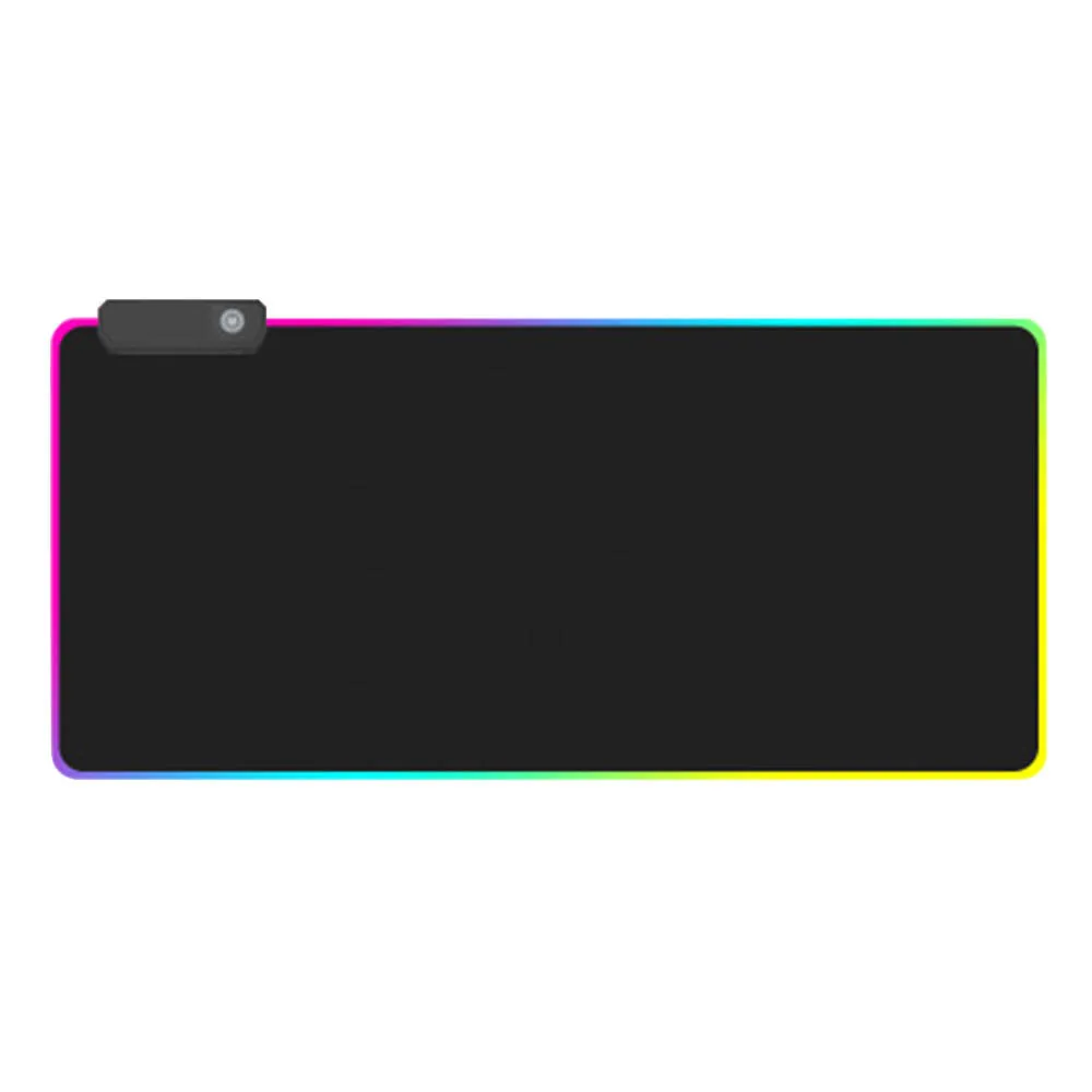 Игровой коврик для мыши Rgb негабаритный светящийся светодиодный Расширенный подсвечиваемый клавиатура утолщенная красочная для ПК компьютера ноутбука - Цвет: White