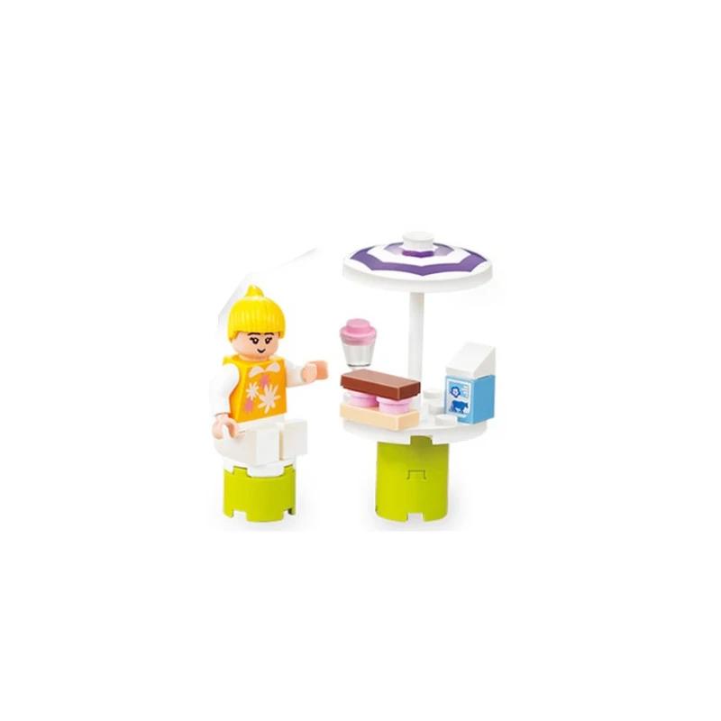 City Friends Dresser/Computer Table/Lockers Box/Beach Castle/Holiday Girl Princess Compatible with Legoing Kids Block Gift Toys