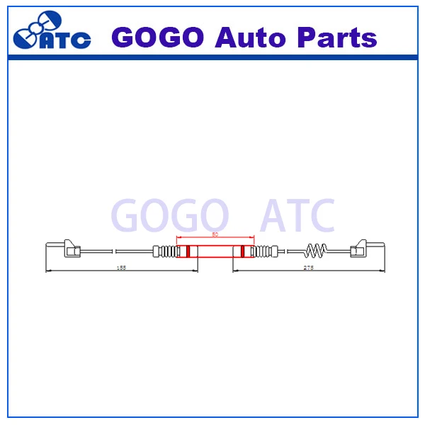 500 шт. L = 430 мм износ тормозных колодок датчик для B enz TOURISMO INTEGRO(O 550) OEM 3565400017