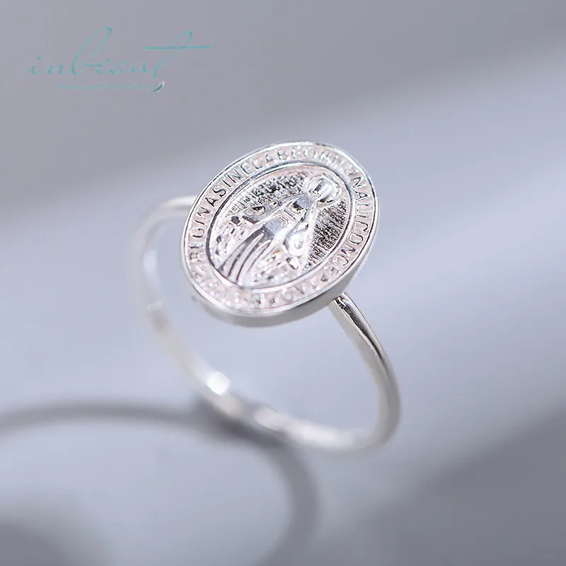 

inbeaut 925 Silver Liberty Statue Ring Solid S925 Freedom Symbol Figure Ring for Women Wedding Aniversary Gift Real Fine Jewelry