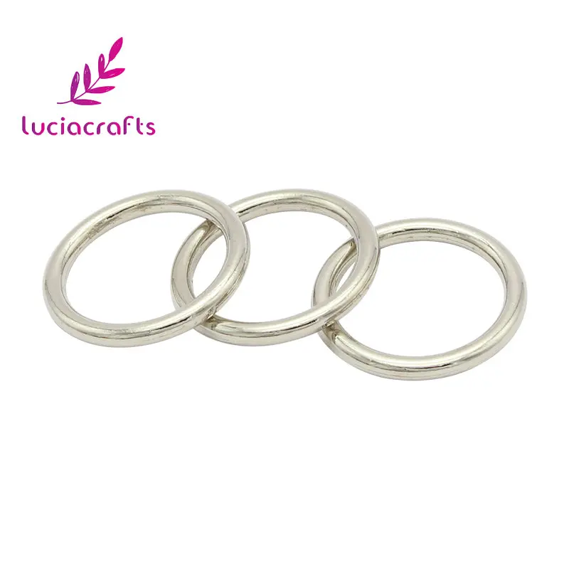 Lucia crafts, 10 шт., серебро/бронза, 20 мм, металлическое кольцо, соединительное кольцо, пряжки для обуви, сумки, пряжки для ремня, аксессуары для шитья, G1128 - Цвет: Silver   10pcs