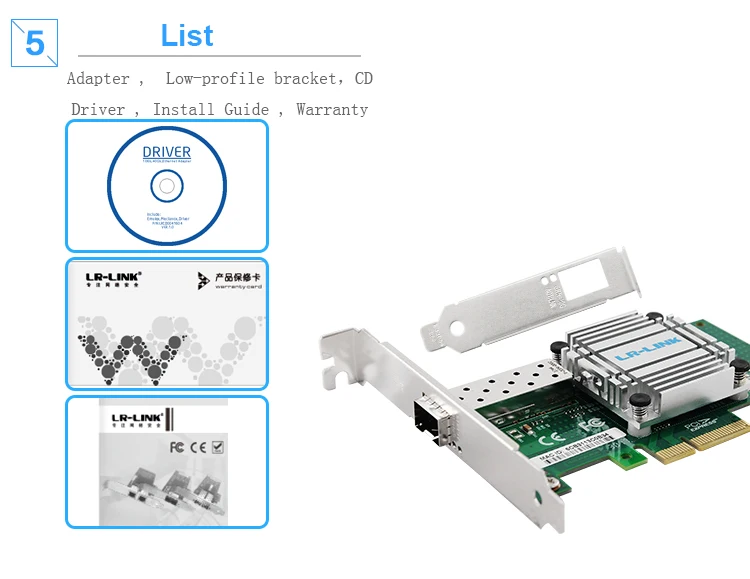 LR-LINK 6860AF-SFP+ 10Gb NIC карта Ethernet lan адаптер PCI-Express PCI-E волоконно-оптическая сетевая карта сервер