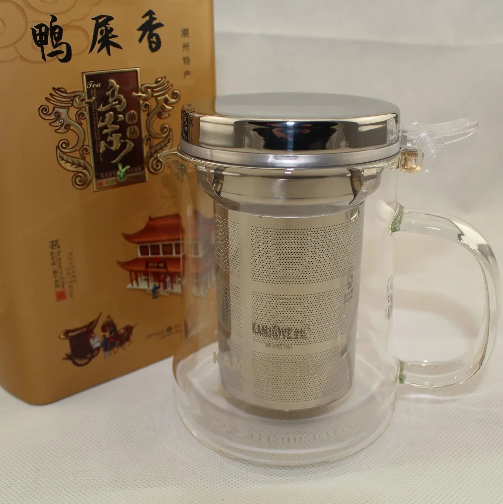 Kamjove Кружка фильтр для чайной чашки чашка для воды с крышкой жаростойкий чайник с чашками фильтр утолщение чайник термостойкая Автомобильная чашка