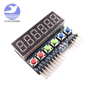 

CFsunbird TM1637 six digital tube display module key scanning module IIC interface