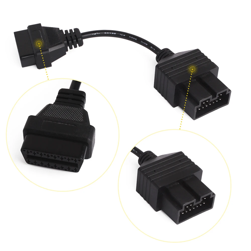 OBD 2 кабель для KIA 20 Pin To 16 OBD2 диагностический инструмент сканер код ридер адаптер