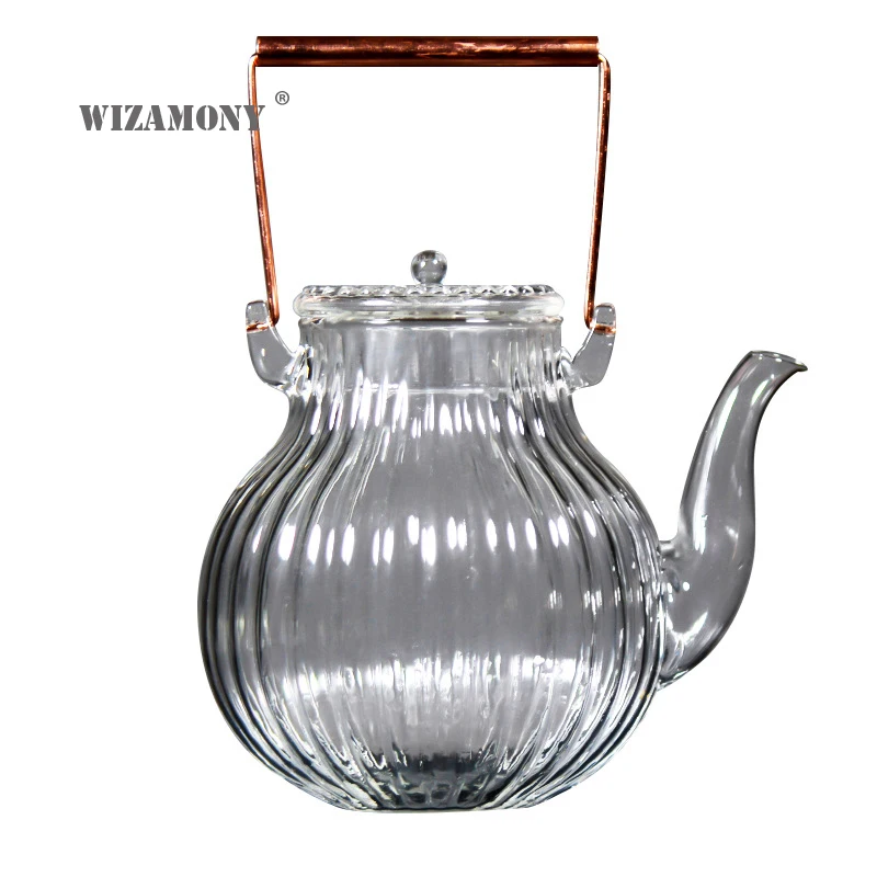 WIZAMONY 600-700 мл высокое боросиликатное стекло чайный горшок термостойкая чайная посуда подходит для заваривания чая чайный набор чайные наборы