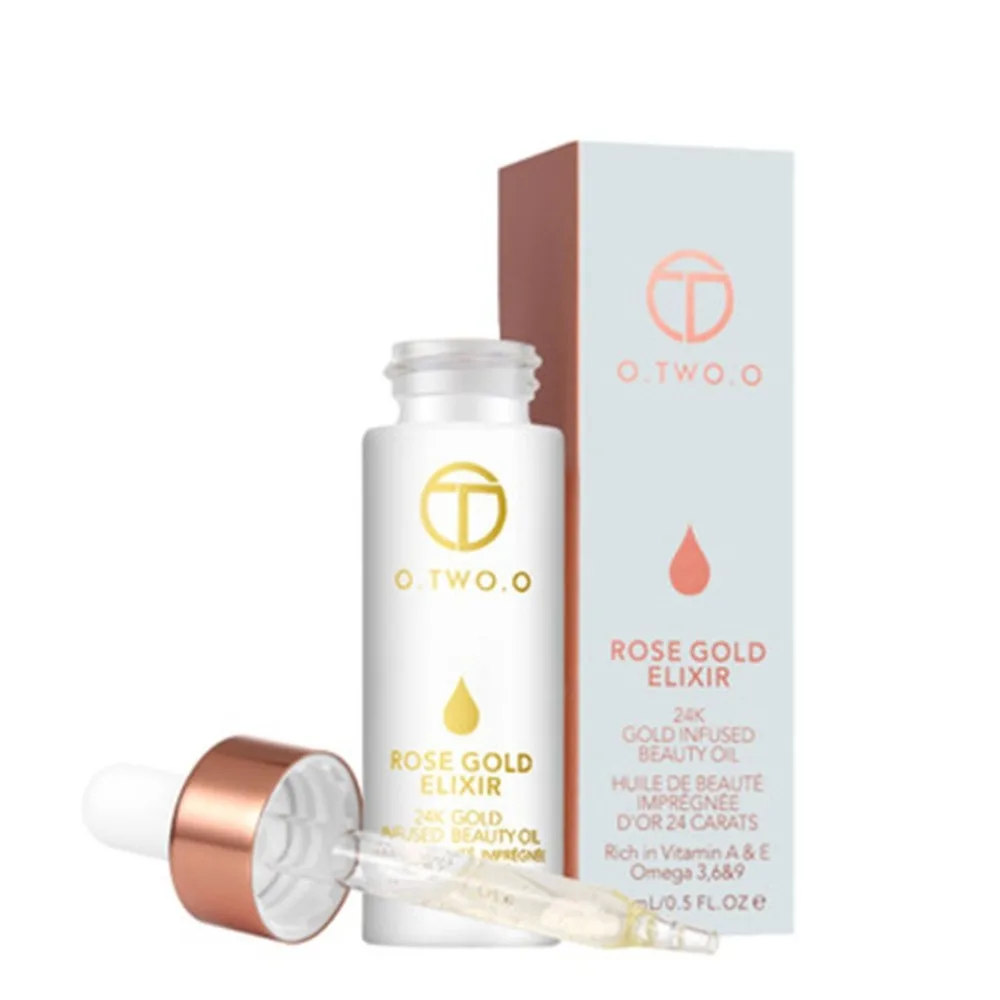 

Rose Gold Elixir Moisturizing Essence Oil Anti-aging Elixir Skin Make Up Oil For Face Essential Oil Before Primer Foundation