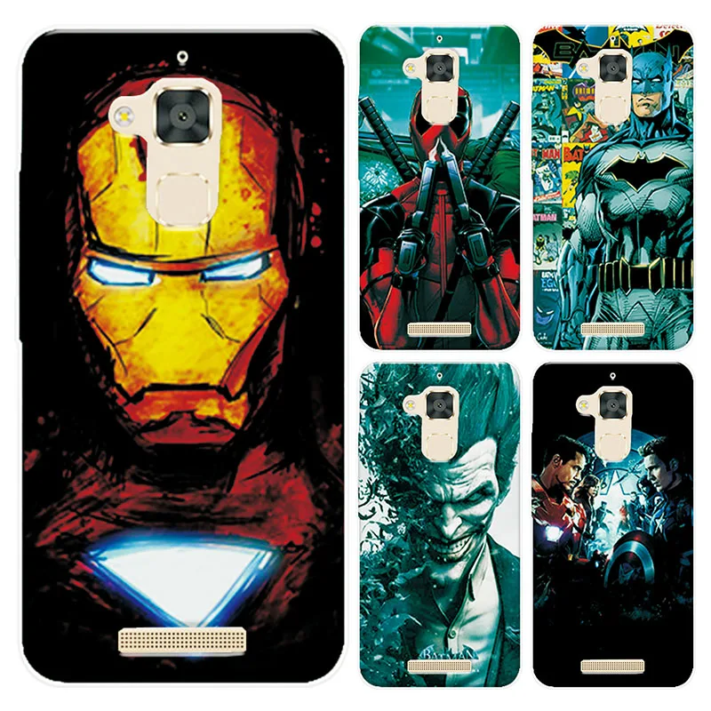 

For Asus Zenfone 3 Max ZC520TL 5.2" Case Charming Marvel Avengers Captain America Iron man For Zenfone 3 Max ZC520TL Fundas Capa
