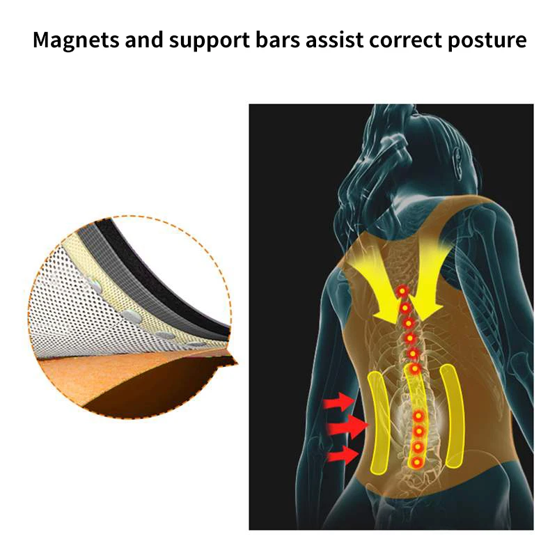 Магнитный Корректор осанки двойной Натяжной ремень корректор корсет для осанки корсет для поддержки осанки коррекция Осанки Спины