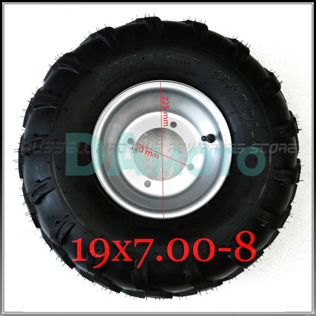 Buy 19x7.00 8 Tires and whee hub Rim ATV Front Wheel Buggy Go Kart from